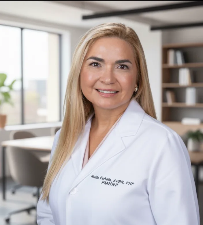 Professional headshot of Nexida Echeto, PMHNP-BC